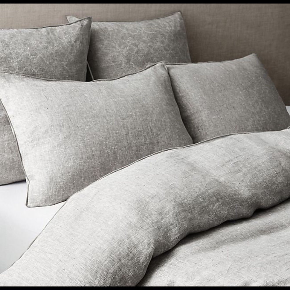 Restoration Hardware 100% Linen Jacquard Sham NWT